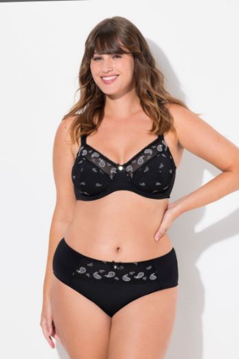 Plus size veliki brojevi Gaćice midi s ukrasnim vezom za punije