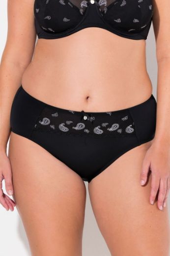 Plus size veliki brojevi Gaćice midi s ukrasnim vezom za punije