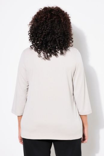 Plus size veliki brojevi Majica 3/4 rukava V ovratnika za punije