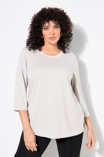 Plus size veliki brojevi Majica 3/4 rukava V ovratnika za punije