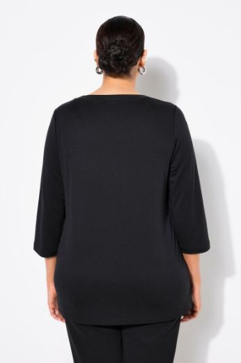 Plus size veliki brojevi Majica 3/4 rukava V ovratnika za punije