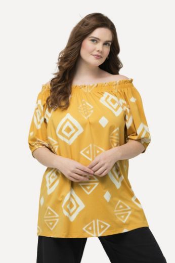 Plus size veliki brojevi Majica kratkih rukava spuštenih ramena za punije