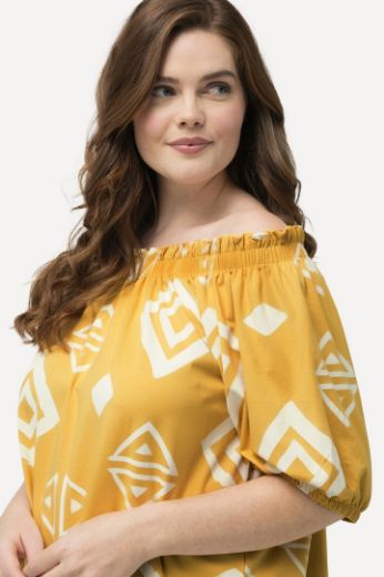 Plus size veliki brojevi Majica kratkih rukava spuštenih ramena za punije