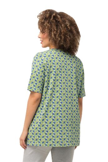 Plus size veliki brojevi Majica kratkih rukava V ovratnika s printom za punije