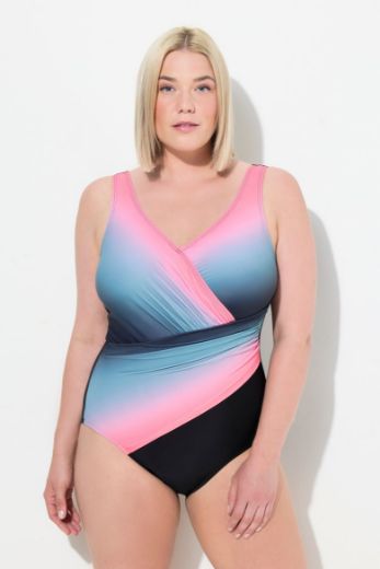 Plus size veliki brojevi Kupaći kostim jednodijelni V izreza za punije