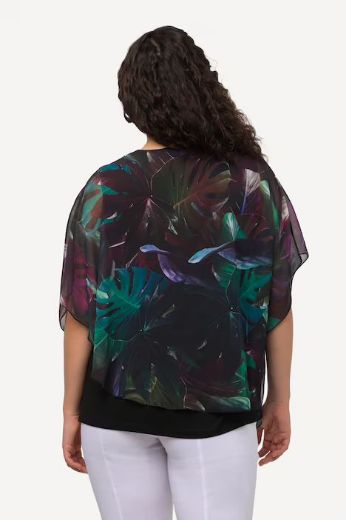 Plus size veliki brojevi Bluza svečana asimetrična dvoslojna za punije
