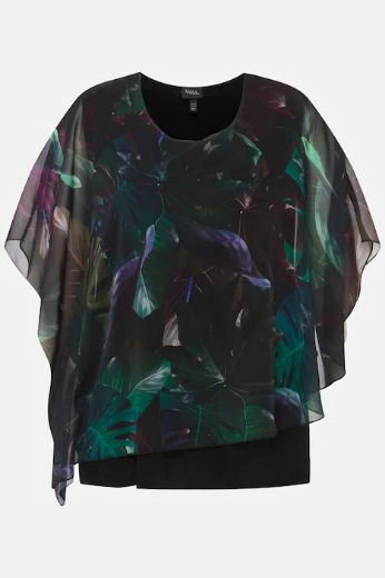 Plus size veliki brojevi Bluza svečana asimetrična dvoslojna za punije