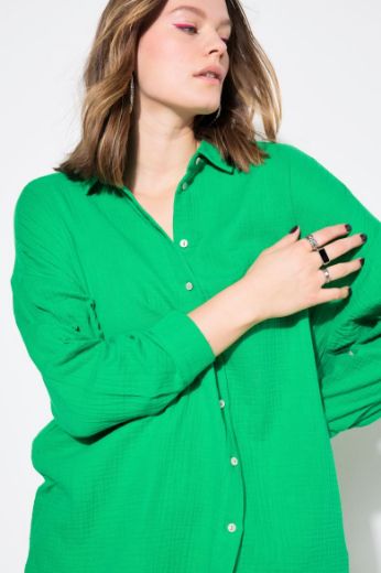Plus size veliki brojevi Bluza na kopčanje za punije