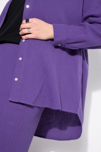 Plus size veliki brojevi Bluza na kopčanje za punije