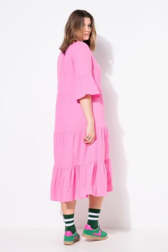Plus size veliki brojevi Haljina 3/4 rukavi A kroja duži model za punije