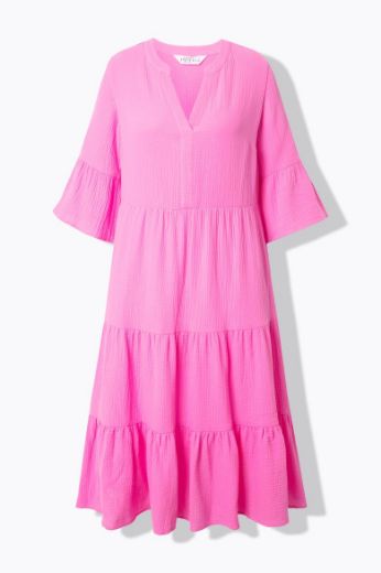 Plus size veliki brojevi Haljina 3/4 rukavi A kroja duži model za punije