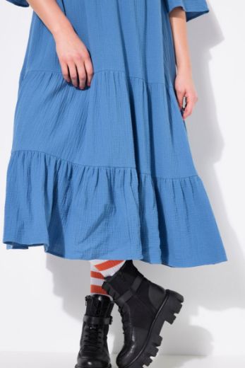 Plus size veliki brojevi Haljina 3/4 rukavi A kroja duži model za punije