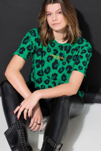 Plus size veliki brojevi Košulja dugih rukava s leopard uzorkom za punije