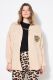 Veliki brojevi Bluza od muslina s leopard uzorkom moda za punije