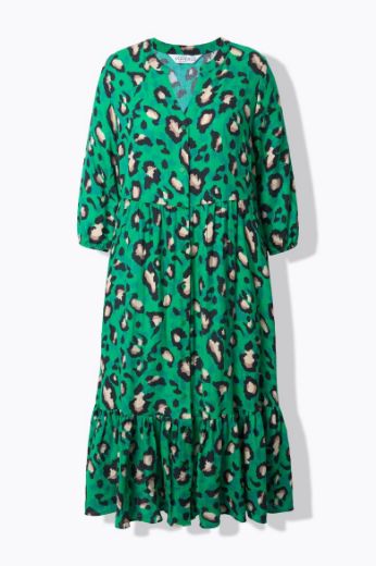 Plus size veliki brojevi Haljina od muslina s leopard uzorkom za punije