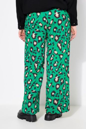 Plus size veliki brojevi Hlače od muslina s leopard uzorkom za punije