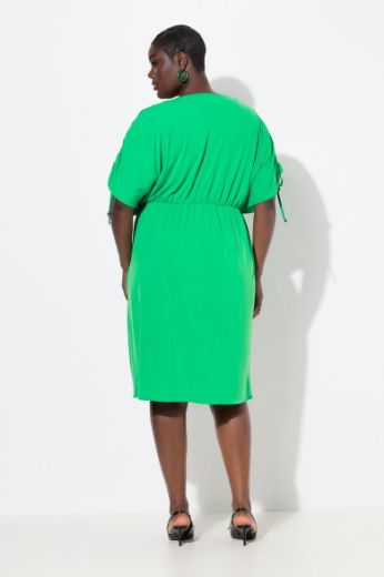 Plus size veliki brojevi Haljina midi V ovratnika za punije