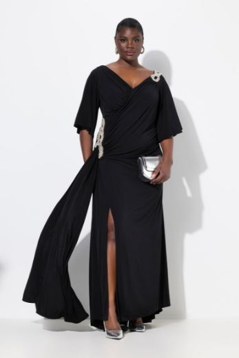 Plus size veliki brojevi Haljina maxi V ovratnika za punije
