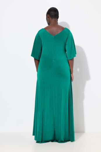 Plus size veliki brojevi Haljina maxi V ovratnika za punije