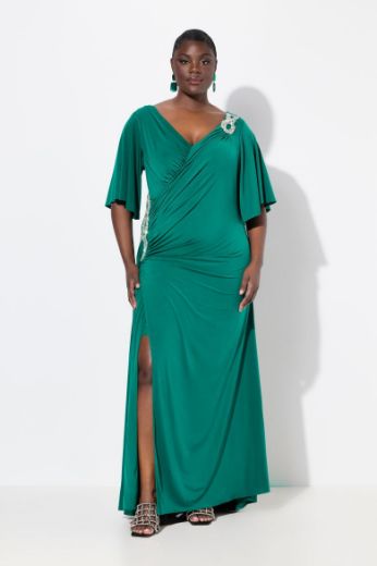 Plus size veliki brojevi Haljina maxi V ovratnika za punije