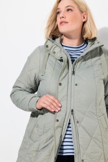 Plus size veliki brojevi Kaput prošiveni A kroja za punije