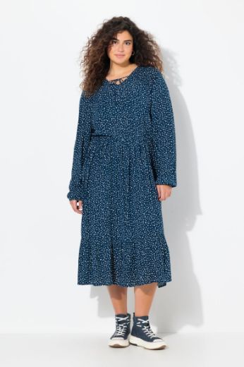 Plus size veliki brojevi Haljina midi A kroja za punije