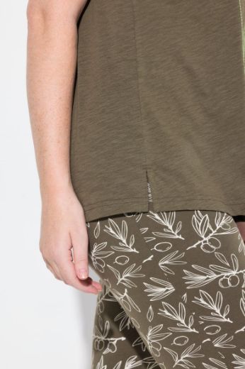 Plus size veliki brojevi Majica kratkih rukava V ovratnika za punije