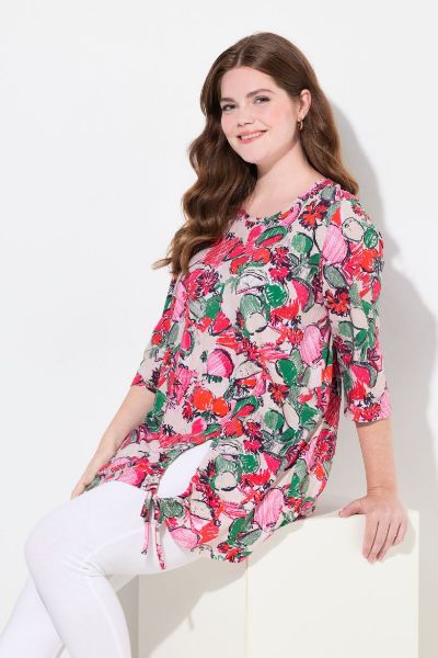 Veliki brojevi Bluza 3/4 rukava okruglog ovratnika moda za punije