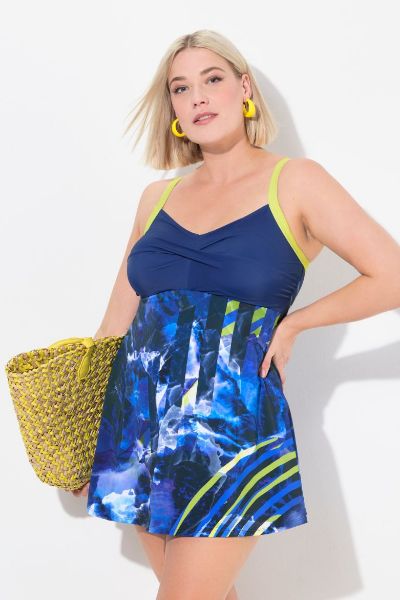Veliki brojevi Kupaći kostim haljina moda za punije