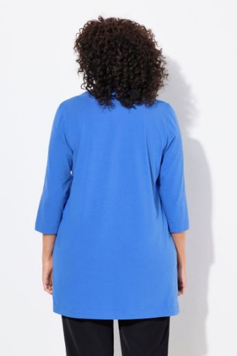Plus size veliki brojevi Majica duži model V ovratnika za punije