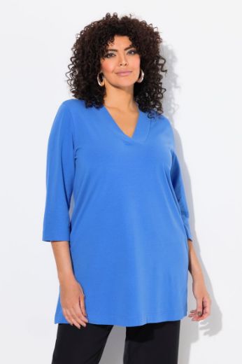 Plus size veliki brojevi Majica duži model V ovratnika za punije