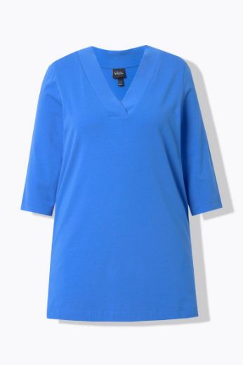 Plus size veliki brojevi Majica duži model V ovratnika za punije