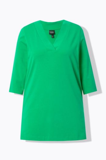 Plus size veliki brojevi Majica duži model V ovratnika za punije