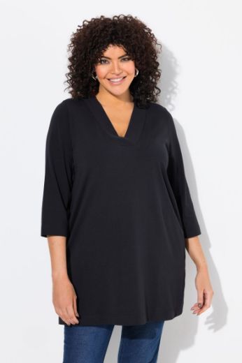Plus size veliki brojevi Majica duži model V ovratnika za punije