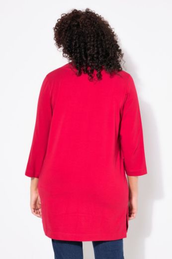 Plus size veliki brojevi Majica duži model V ovratnika za punije