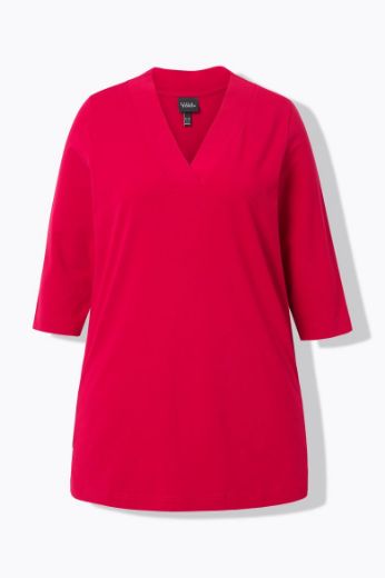 Plus size veliki brojevi Majica duži model V ovratnika za punije
