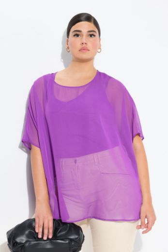 Plus size veliki brojevi Bluza spuštenih rukava za punije