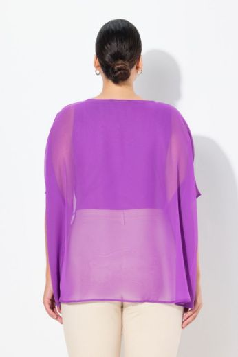 Plus size veliki brojevi Bluza spuštenih rukava za punije