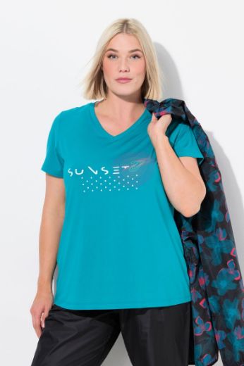 Plus size veliki brojevi Majica funkcionalna kratkih rukava V ovratnika za punije