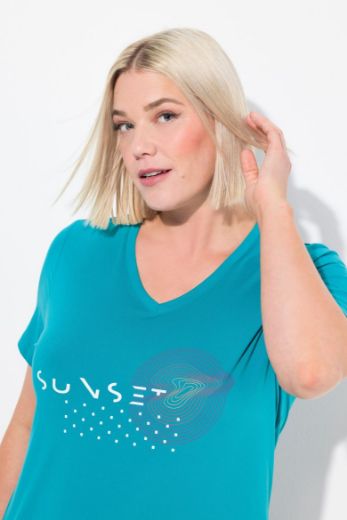 Plus size veliki brojevi Majica funkcionalna kratkih rukava V ovratnika za punije