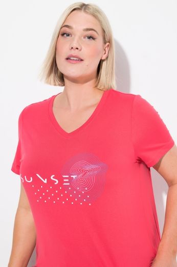 Plus size veliki brojevi Majica funkcionalna kratkih rukava V ovratnika za punije
