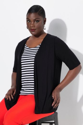 Plus size veliki brojevi Majica 2u1 na pruge za punije