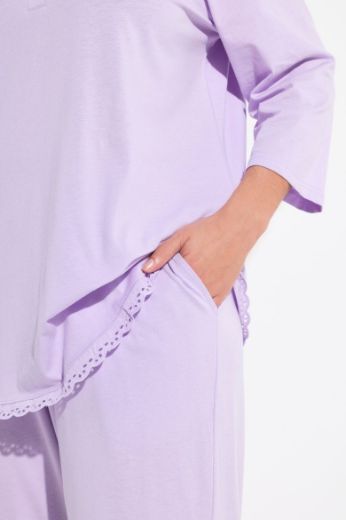 Plus size veliki brojevi Pidžama dugih rukava i dugih nogavica za punije
