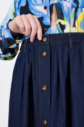 Plus size veliki brojevi Suknja traper duži model na kopčanje za punije