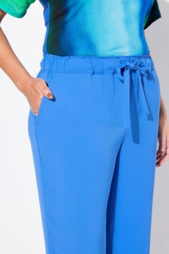 Plus size veliki brojevi Hlače ravnog kroja nogavica s vezanjem u struku za punije