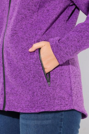 Plus size veliki brojevi Jakna lagana s kapuljačom od flisa za punije