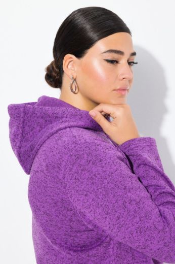 Plus size veliki brojevi Jakna lagana s kapuljačom od flisa za punije