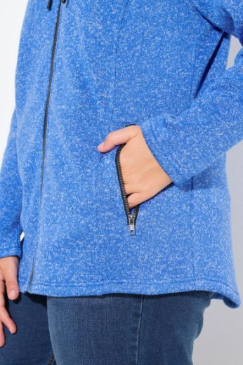 Plus size veliki brojevi Jakna lagana s kapuljačom od flisa za punije