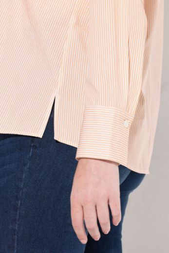 Plus size veliki brojevi Bluza povišenog ovratnika na pruge za punije