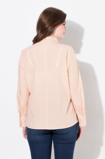 Plus size veliki brojevi Bluza povišenog ovratnika na pruge za punije